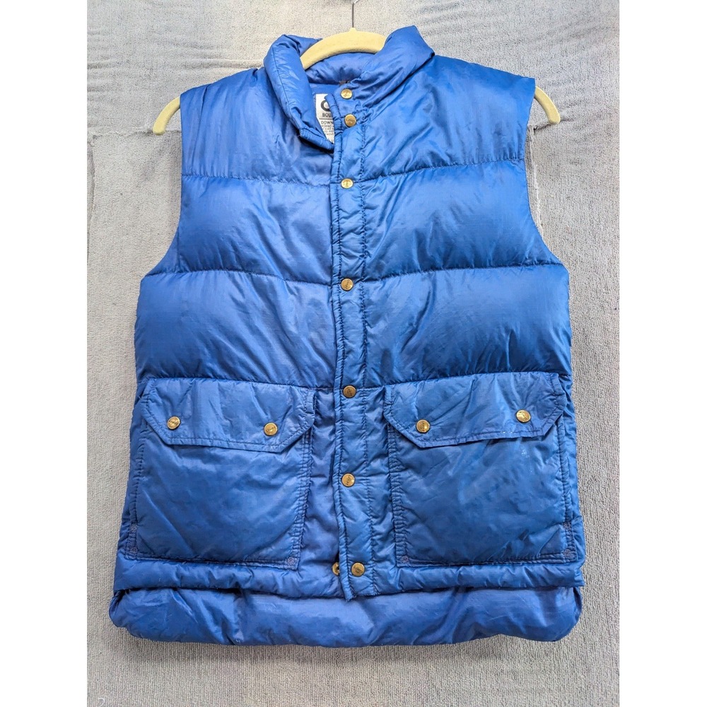 Vintage 70s Camp 7 Down Puffer Vest Mens S Blue Boulder Colorado Outdoor
